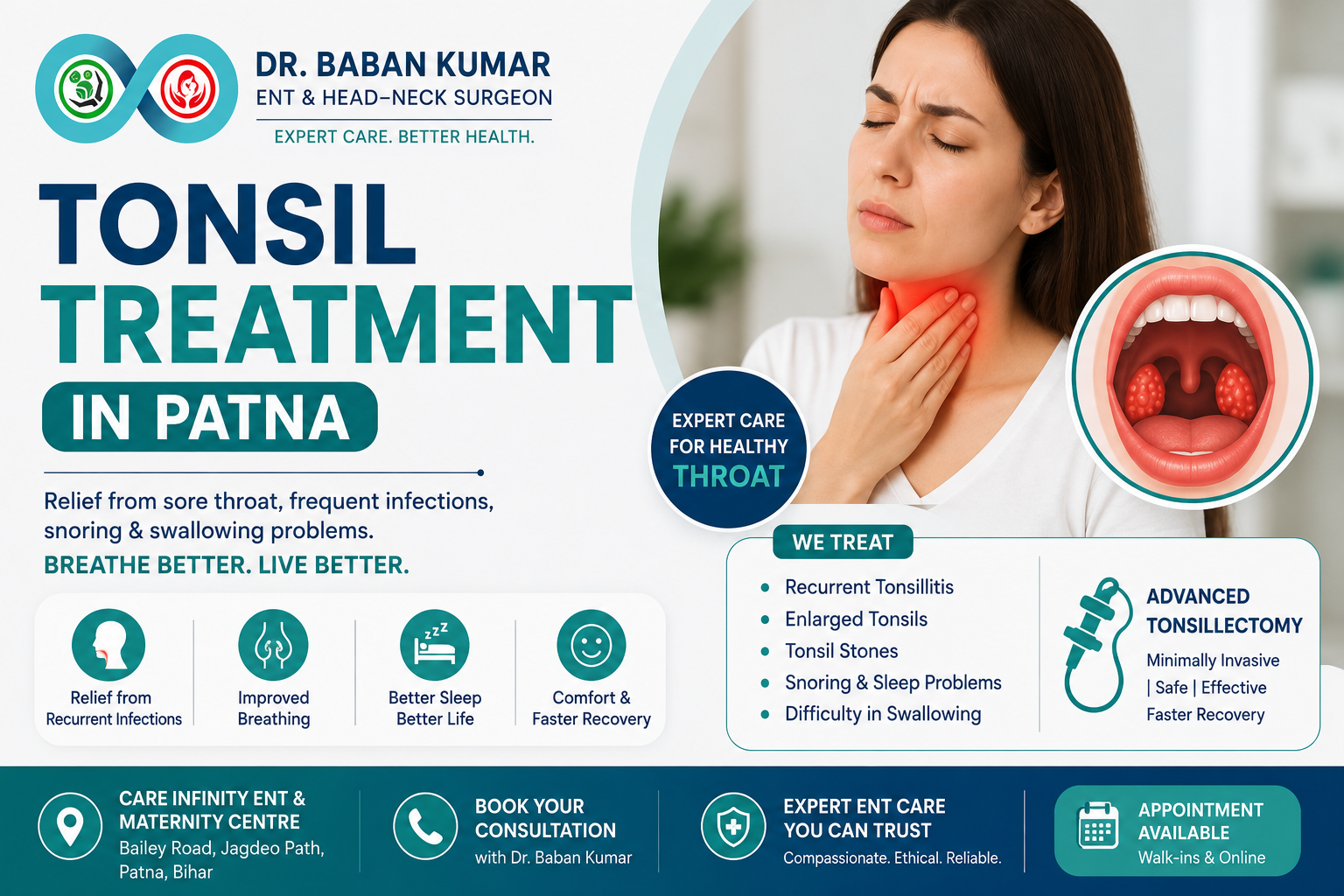 Tonsil treatment in Patna – Dr. Baban Kumar